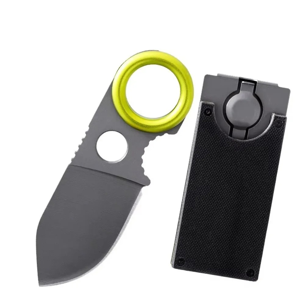 Edc Carry Fixed Blade Knife - มีดพับขนาดเล็ก EDC ใบมีดคงที่ สแตนเลส พกพาสะดวก ใช้แกะกล่อง