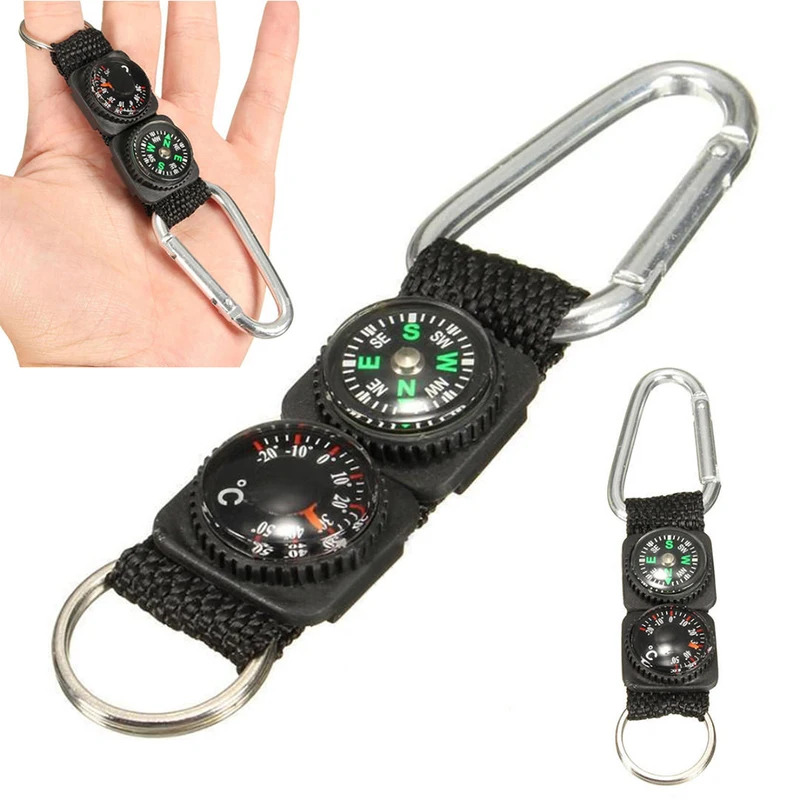 Compass Keychain Mini - 1 PC Universal มัลติฟังก์ชั่น 3 In
