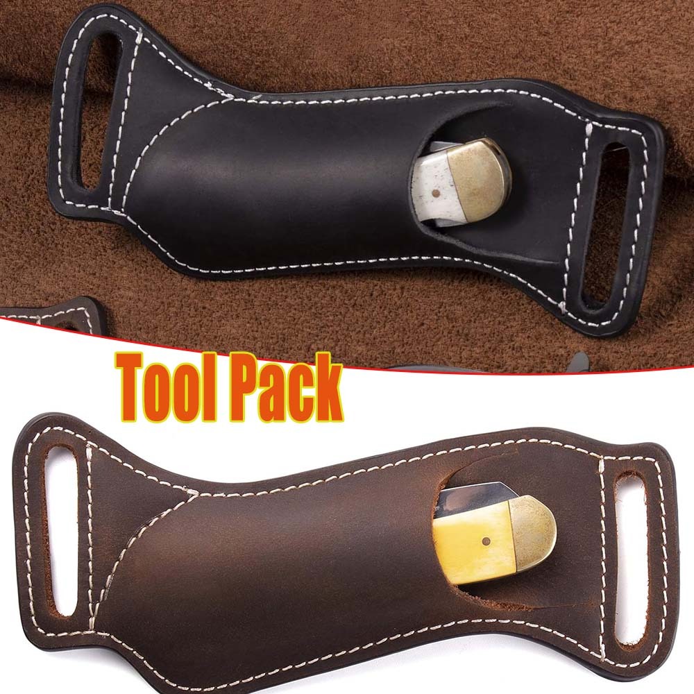 Edc Carry Belt Leather - ซองใส่มีดพับ EDC แบบยุทธวิธี ขนาด 5 นิ้ว