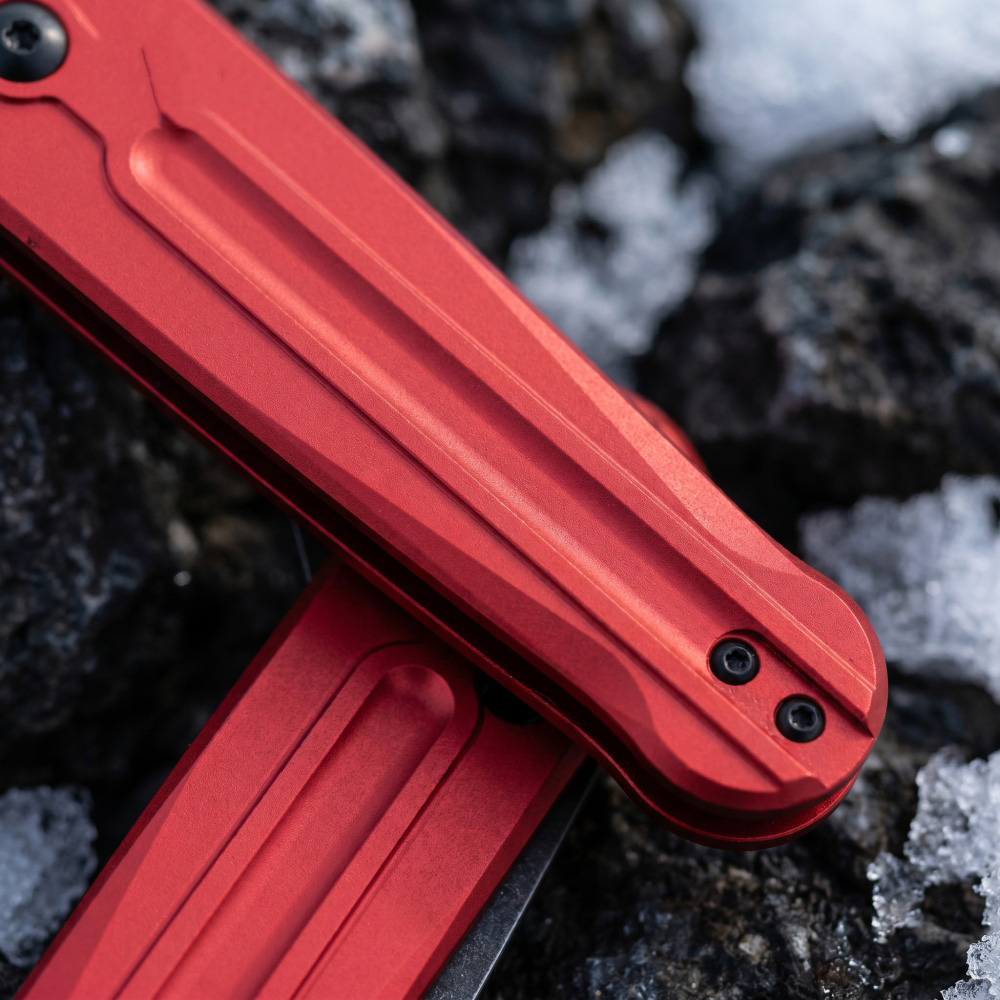 มีดพับด้ามแดง ใบมีด D2 พกพาสะด - Edc Carry For Men บทวิจารณ์และราคา