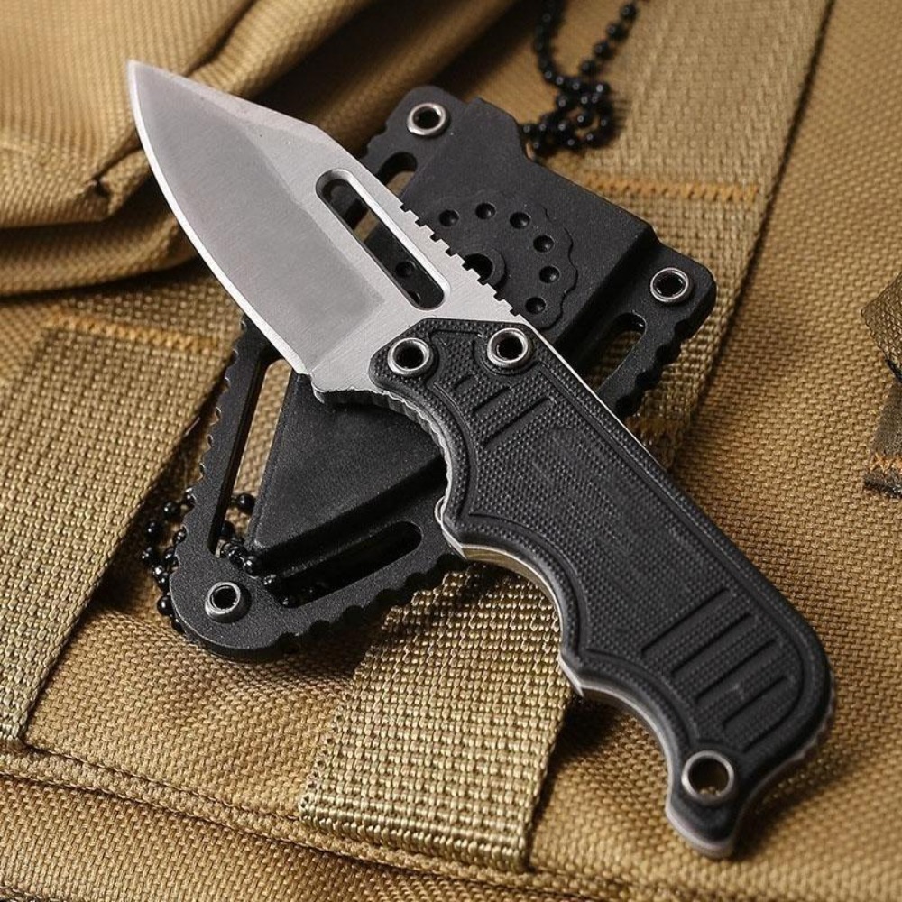 มีดพกพาแบบคล้องคอพร้อมปลอก Kyd - Edc Carry Fixed Blade Knife บทวิจารณ์และราคา