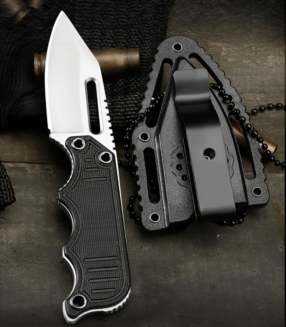 มีดพกพาแบบคล้องคอพร้อมปลอก Kyd - Edc Carry Fixed Blade Knife บทวิจารณ์และราคา