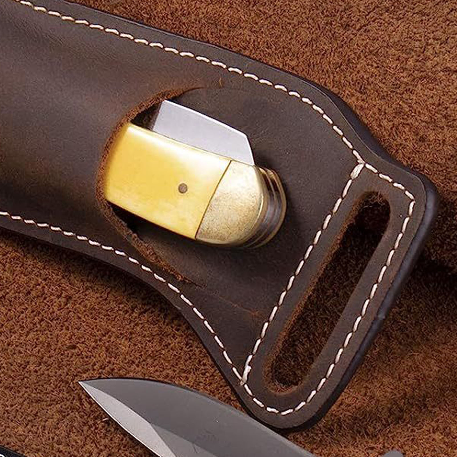 กระเป๋าคาดเอวหนังสีน้ำตาลสำหรั - Edc Carry Essentials บทวิจารณ์และราคา