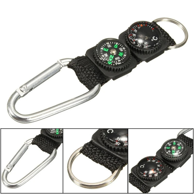 1 PC Universal มัลติฟังก์ชั่น  - Compass Keychain Mini บทวิจารณ์และราคา