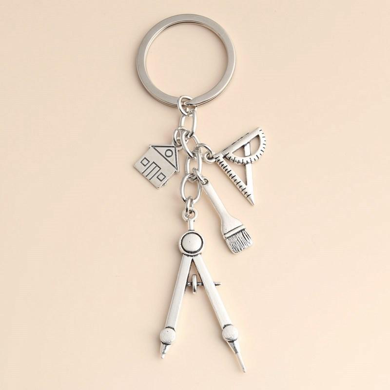 พวงกุญแจเงินอเนกประสงค์ ไม้บรร - Compass Keychain Mini บทวิจารณ์และราคา