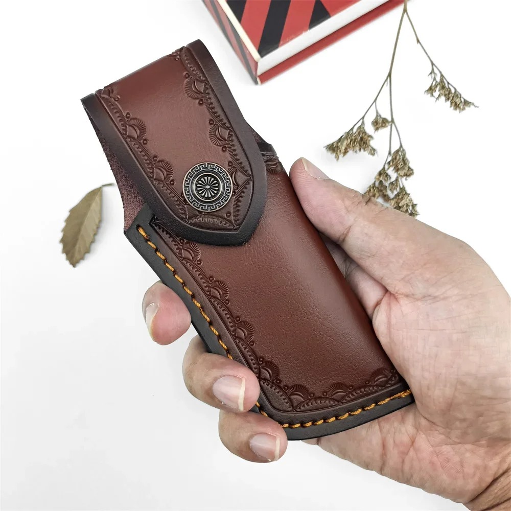 ซองใส่มีดหนังวัวแท้สีน้ำตาลลาย - Edc Carry Belt Leather บทวิจารณ์และราคา