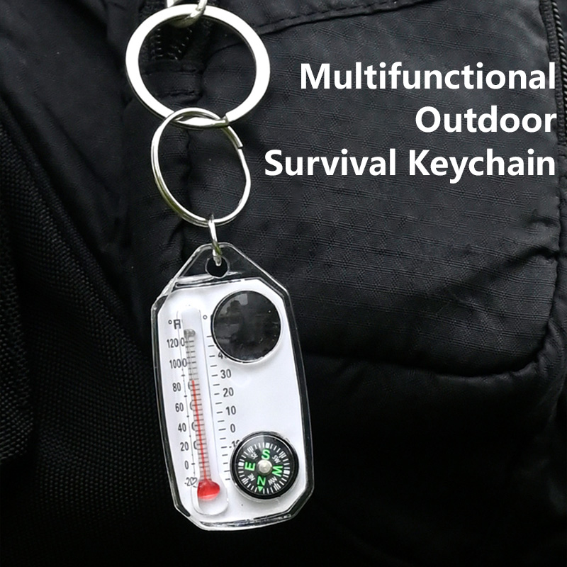 อุปกรณ์กลางแจ้ง เข็มทิศ เทอร์โ - Compass Keychain Mini บทวิจารณ์และราคา