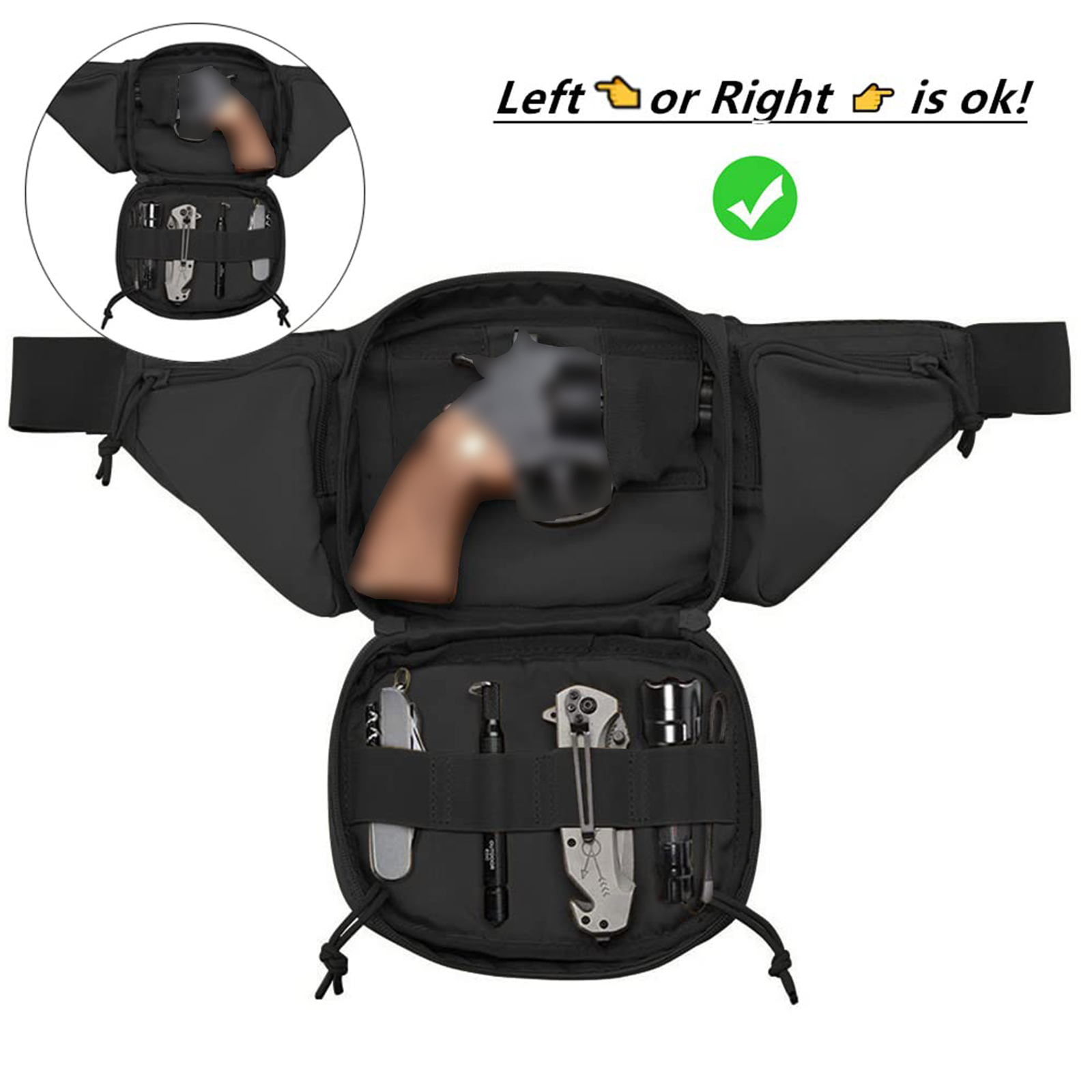 กระเป๋าคาดเอวแบบยุทธวิธี ซองใส - Edc Carry For Men บทวิจารณ์และราคา
