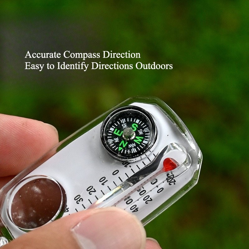 พวงกุญแจเข็มทิศเอาตัวรอดกลางแจ - Compass Keychain Mini บทวิจารณ์และราคา